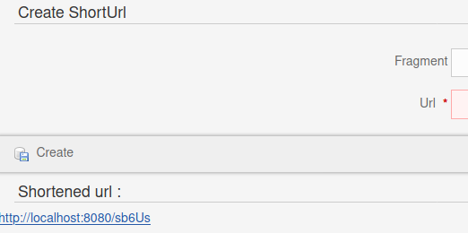 page create short url et shortened url