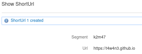 show short url